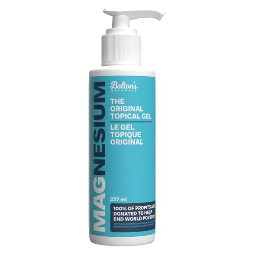 Bolton's Naturals Topical Magnesium Gel 8 fl oz | Soothing Magnesium Gel | Best for Massage, Topical Skin Dermal Absorption | Calm and Relaxing