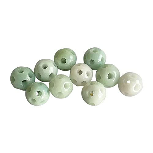 Pendentif jade naturel A en forme de ballon de football pour la création de colliers, lot de 2