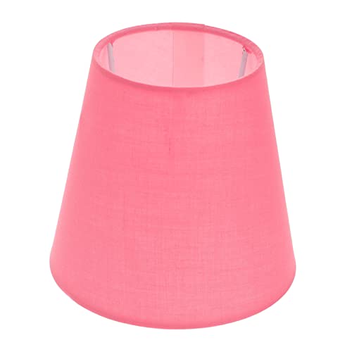 TOBBOMEY Clip-on Macaron Style Fabric Lampshade Pink Light Shade for Bedroom Soft Pink Ceiling Lamp Cover Easy Install