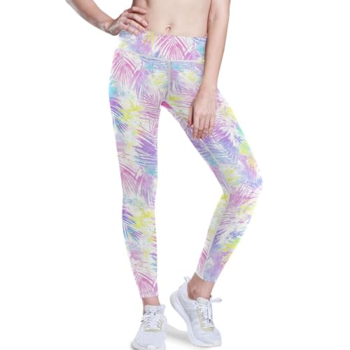 Leggings de yoga para mujer con estampado tropical ideales para tus clases de pilates