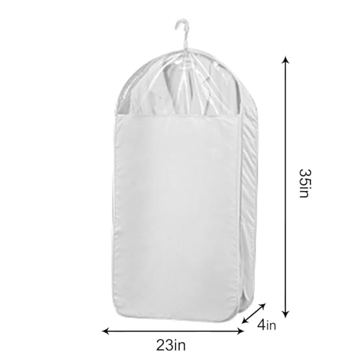 Garment Bags for Hanging Clothes, Hanging Clothes Bag Dust-Proof Suitable for Coats, Jackets, Shirts, Down Jackets(Pink,90x58x9cm/35x23x4in)2
