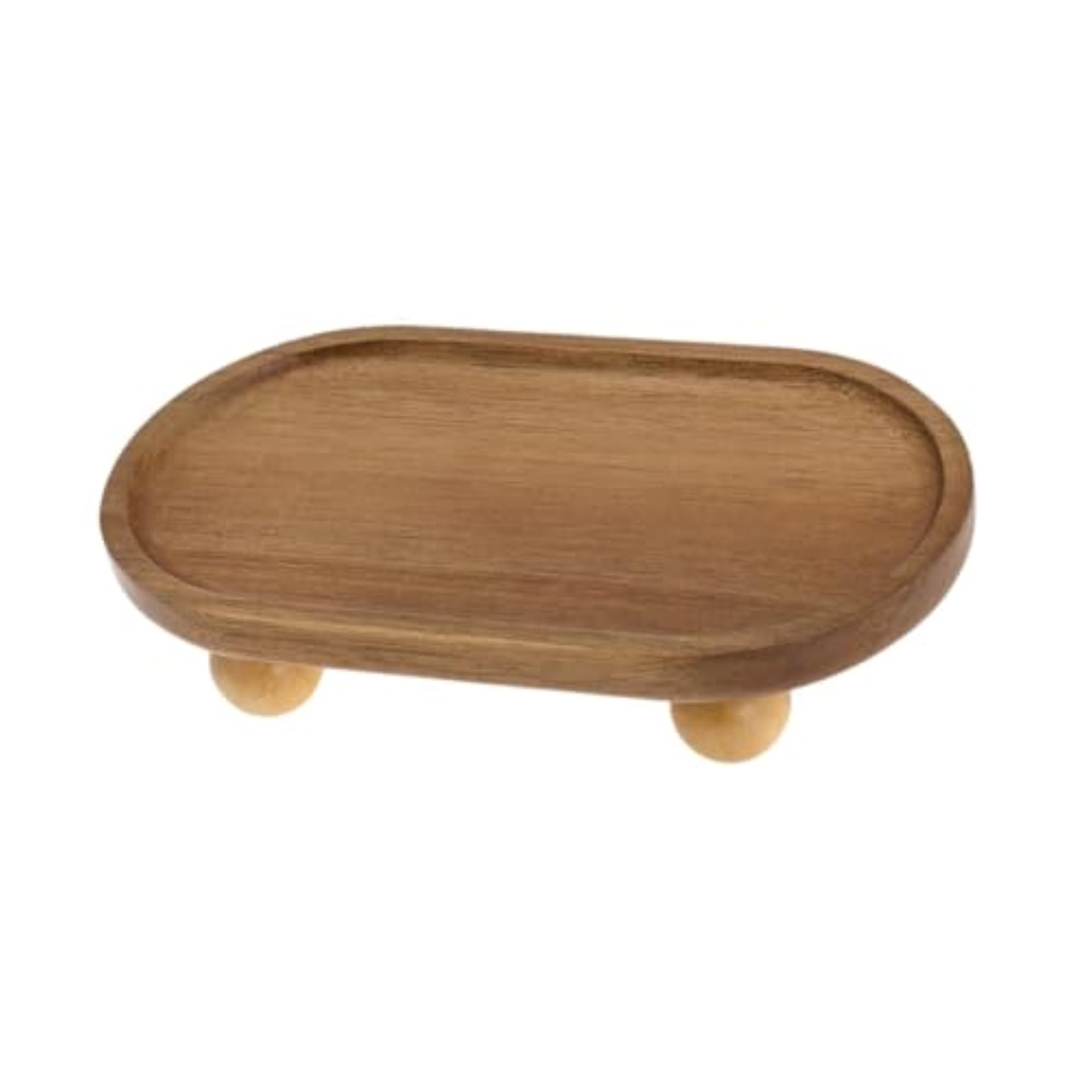 Wooden Riser Tray Rustic Plate Pedestal Stand