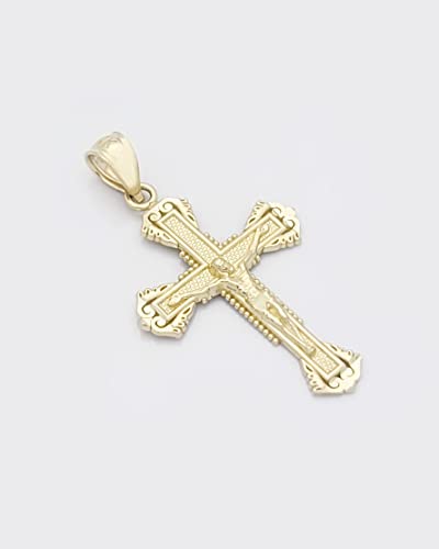 10K Yellow Gold Cross Pendant Gold Cross Charm Small2