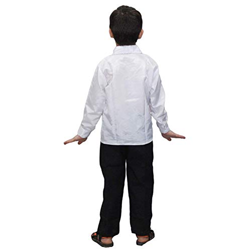 Image of Kaku Fancy Dresses Multicolor Full Sleeves Shirt for School Annual Function Dance Performance - Polka, Frill, Flower Printed Dance Costume for Boys (Only Shirt)