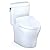 TOTO WASHLET+ Aquia IV Cube Two-Piece Elongated Dual Flush 1.28 and 0.9 GPF Toilet with Auto Flush S550e Bidet Seat, Cotton White - MW4363056CEMFGNA#01