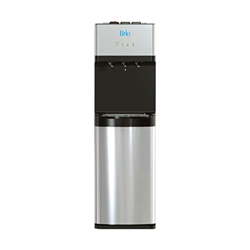 Brio 520 UV Self-Cleaning Bottleless Water Cooler Dispenser, UL Certified | Built-in 2 Stage Filtration (2 Free Replacement Filters Included) Reduces PFAS & Microplastics | 3 Temp (Hot Cold, Room)