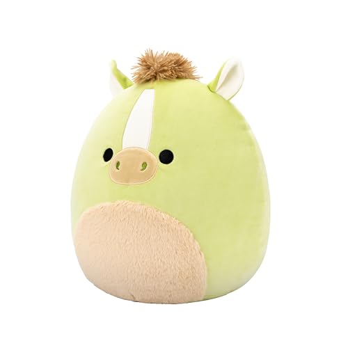 squishmallows original 12in billy the sage green horse  official jazwares plush medium-sized