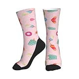 QAZWZML Calcetines deportivos de muchos colores con estampado de helados de colores, fitness y yoga.