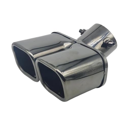 Embout d'échappement double carré en inox de 60mm pour customiser le pot de votre voiture