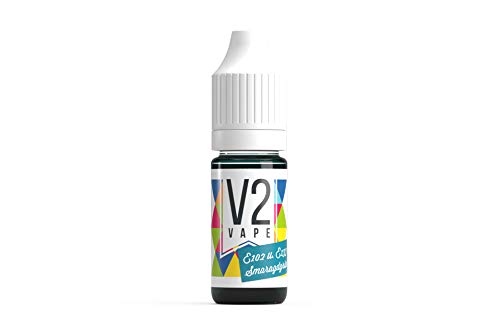 V2 Vape Colorante alimentario de Vaina Extremadamente Concentrado, líquido para Colorear Bebidas, masas, coberturas y Todos los demás Productos alimenticios Verde Esmeralda