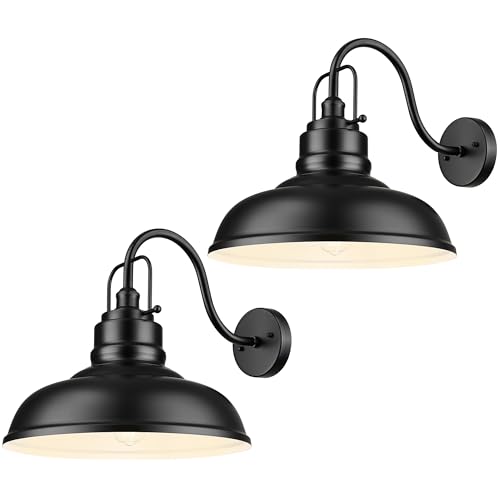 Image of zeyu 2 Pack Barn Lights, Exterior Wall Mount Light for Porch, 18 Inch Modern barn Lights, Matte Black Finish, 016-1BL-2 BK