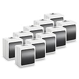 ABSINA 10x Feuchtraum Wechselschalter Aufputz - Aufputzschalter 1fach, IP54, 250V, 10A - Aufputz Schalter, Lichtschalter Aufputz Feuchtraum Schalter, Schalter Aussenbereich, Feuchtraumschalter außen