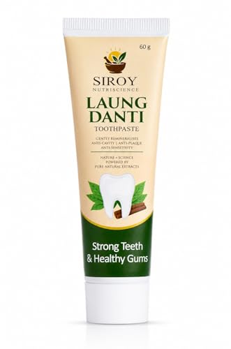 Image of Siroy Nutriscience Laung Danti Toothpaste | Strong Teeth & Healthy Gums | Anti-Cavity & Anti-Plaque Protection | Natural Clove-Based Oral Care Formula | 60g