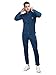CHKOKKO Men Winter Zipper Sports Gym Track Suit Set Indigo M