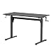 UNICOO - Crank Adjustable Height Standing Desk, Adjustable Sit to Stand up Desk,Home Office Computer Table, Portable Writing Study Table (Black Top/Black Legs)