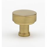 Alno A716-18 Moderne 1-1/8 Inch Diameter Mushroom Cabinet Knob, Satin Brass