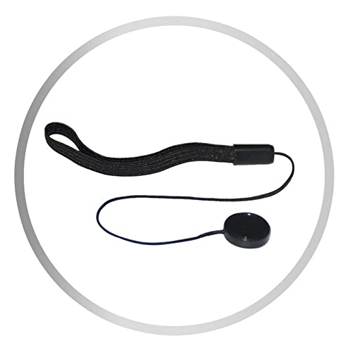 Jubaopen Copriobiettivo Cordino 12pcs Laccio di Sicurezza di Copriobiettivo Universale con Cordino in Nylon Compatibile Adesivo Accessori per Fotocamera Nero-25cm