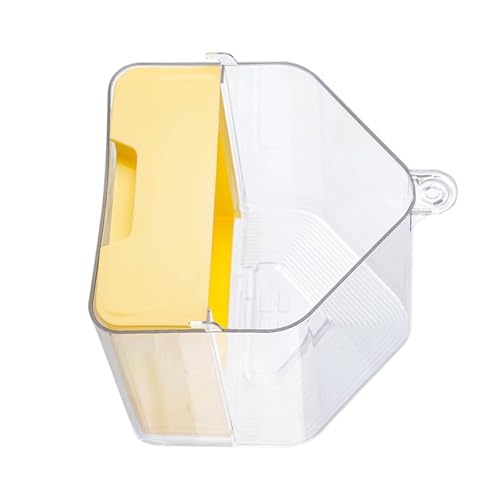 Cage de bain pour oiseaux spacieuse et transparente avec tiroir