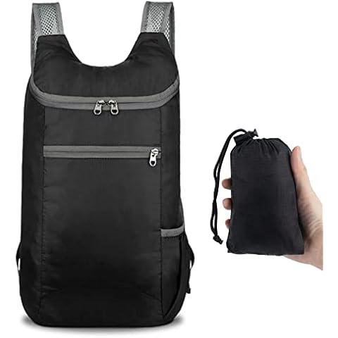 AYNKH Ultra Lightweight Foldable Backpack, Waterproof Large Capacity Canvas Rucksack for Travel Hiking Camping Cycling Outdoor Sports Unisex Cover