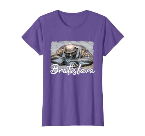 Bratislava Slovakia Cumil Drain Slovak Slovakian T-Shirt, Women, Purple Heather, Small