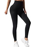 LEEQBCR 1 Pièce Legging Anti Cellulite Femme Compression 3D Minceur Leggings Femme Taille Haute sans Couture Push Up Opaque Yoga Fitness Pantalon Sport（L）