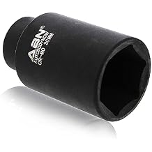 ABN Axle Nut Socket, 30mm, 1/2in Drive, 6 Point Universal for All Vehicle 6pt Installation, Removal, Repair
