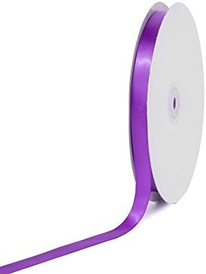 Creative Ideas PSF0508-465 Solid Satin Ribbon, Purple, 5/8" x 100 yd image 2
