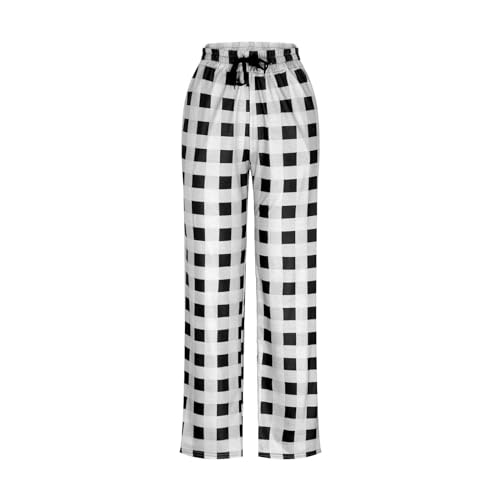 Men Pajama Pants Cotton Drawstring Mens Pants Stretch Plaid Elastic Waist Lounge Pj Bottoms Loose Fit Sleep Pants2