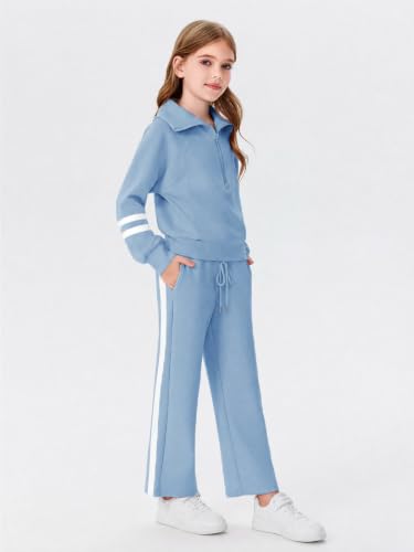 Image of Haloumoning Girls Sweatsuit 2 Piece Zip Long Sleeve Sweat Outfits