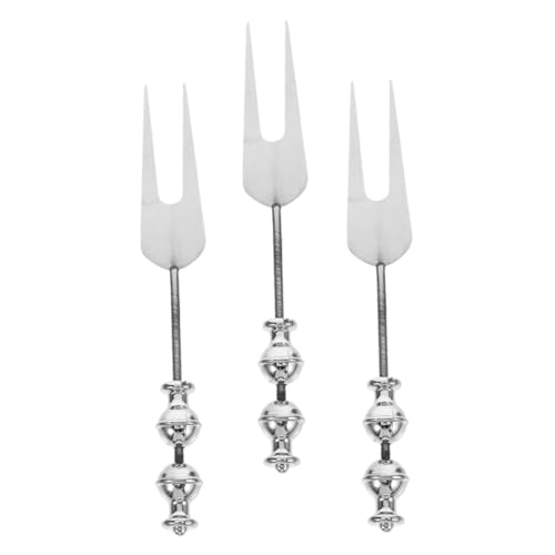 Cabilock Versatile Stainless Steel Fork Set 3 Mini Forks for Fruits Desserts Steak Salad for Dinner Parties and Picnics
