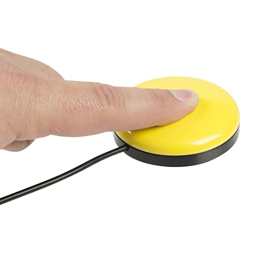 Image of AbleNet Buddy Button Switch Yellow - Assistive Technology Interactive Switch for Communication and Accessible Play - Product# 57500
