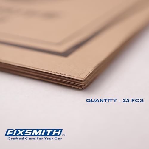 Image of FIXSMITH Disposable Car Floor Mats Paper | Universal Anti Slip Service Foot Mat for Garage & Workshop | Car Interior Protection Sheet | Thank You Print | Pack of 25