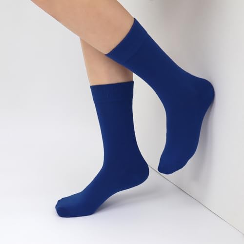 Womens Rayon Viscose Bamboo Casual Socks Solid Color Crew Socks Dress Breathable Soft Gift 4 Pairs 5