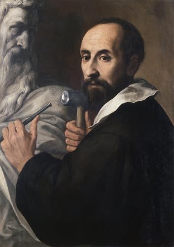 Toile peinture murale Portrait d'un sculpteur de Daniele Crespi 60x90cm
