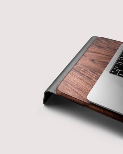 Soporte para portátil NOOE de madera nogal y aluminio miniatura 4