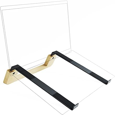 KD Essentials - laptop stand & notebook riser, plastic-free, made of sturdy metal and bamboo - stand improves ergonomic comfort and PC cooling, suitable for all tablets/laptops with 10” to 16” screens Cover
