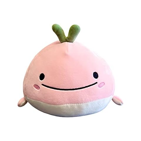 Snuggaboos Original 8 Inch Naomi The Whale Pink Squish Plush Pet - Cute Large Squishie Stuffed Animal for Kawaii Room Decor - Super Soft Plushie Pillow Toy Cover
