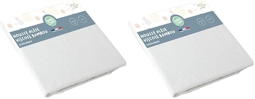 Housse alèse en viscose 40x80 cm extra douce et respirante blanche BabyCalin