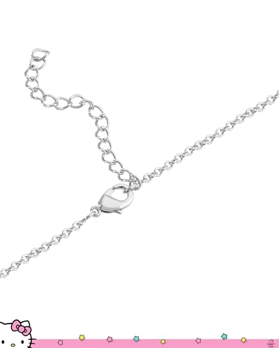 Hello Kitty Sanrio Womens Shaker Pendant Necklace 18" - Silver Plated Necklace Officially Licensed4