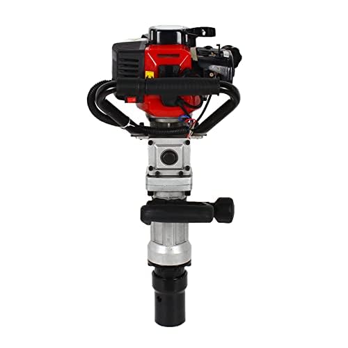 2 Stroke 32.7CC Gas Power T Post Driver Hammer Garden Fence Pile Driver Machine Air Cooling Sys, Portable Handheld Pile Pounder 900W US Stock