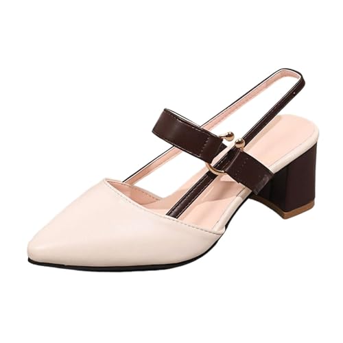 Pumps destalonados elegantes de tacón chunky ideales para calzado de trabajo