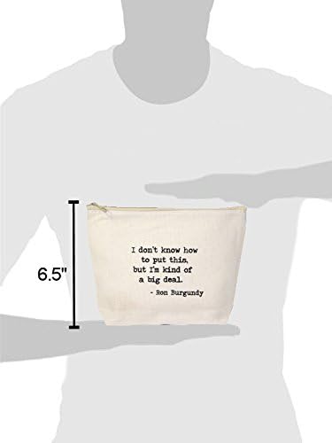 Jules Canvas Makeup Bag With Zipper & Quote I'm Kind of A Big Deal Uplifting Encouragement Gifts for Women, Sister, Daughter, BFF, Friend,