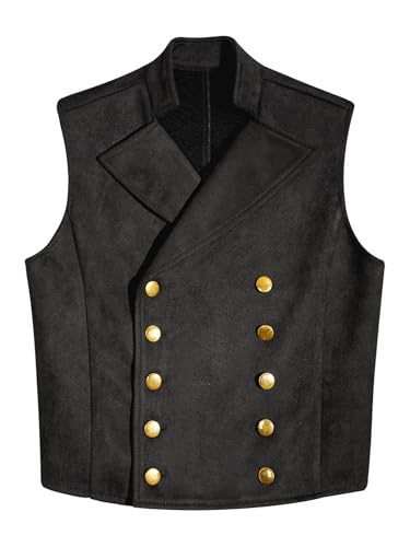 Hedmy Boys Medieval Pirate Vest Kids Halloween Renaissance Dress Up Vintage Victorian Gothic Prince Tops3