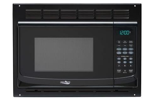 RV Black Microwave Oven with Turntable - 1 0 Cu Ft Capacity Includes Trim Kit for Easy Installation