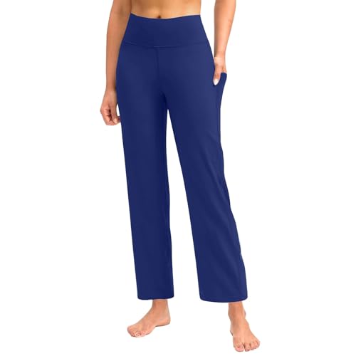 Generisch Leggings deportivos grises para mujer, pantalones de yoga para mujer, pantalones de entrenamiento, cintura alta, leggings de entrenamiento deportivo, pantalones de yoga leggings 40, azul, S