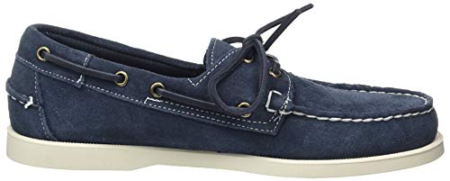 Image of Sebago Men's Docksides Portland Suede Boat Shoes, Blue Blue Navy 908, 8