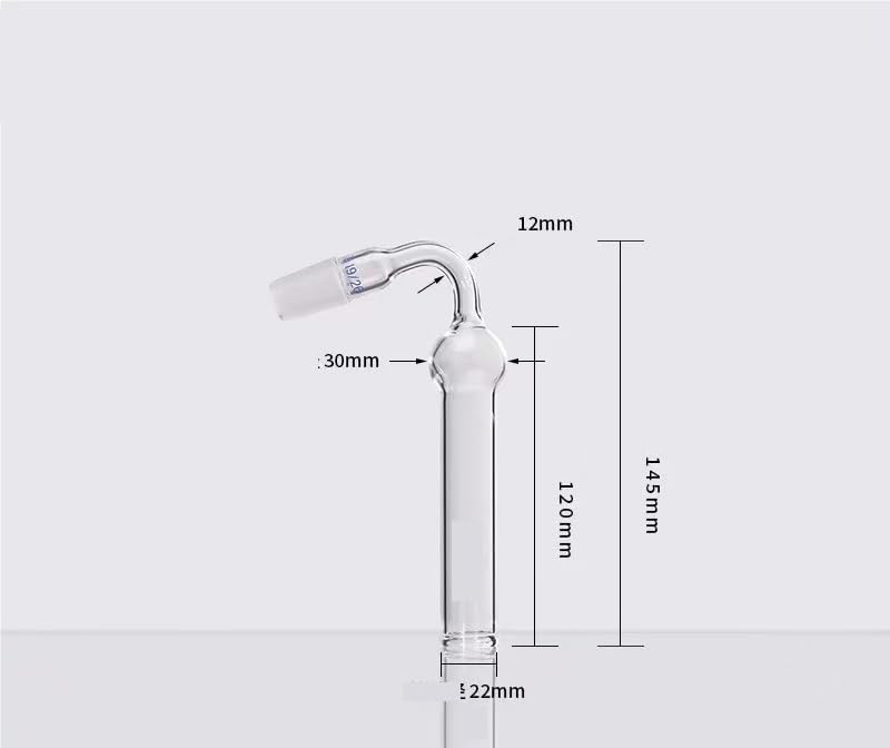 High Borosilicate Glass U-Tube Drying Tube - Durable Heat-Resistant Laboratory Equipment(A Mouth 19)