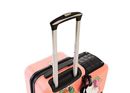 Younglingz Lil Flyer 20" Kid Ride On Suitcase Child Stroller Spinner Luggage (Pink Unicorn) #TOP2