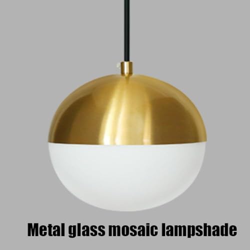 Lustre en verre métallique à tête unique et douille E27 - 7