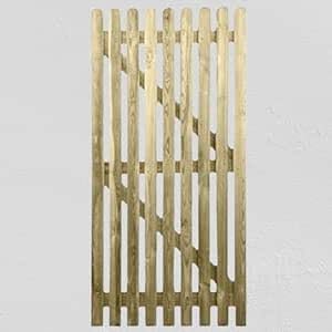 MD Carpentry Wooden Garden Picket Gate, Pressure Treated, 180cm High x 120cm Wide x 6cm Deep, Brown